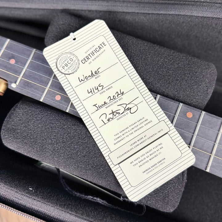 Pisgah 12" Wonder 5 String Banjo Standard Scale with Historic Little Wonder Tone Ring Pisgah 5 String Banjos