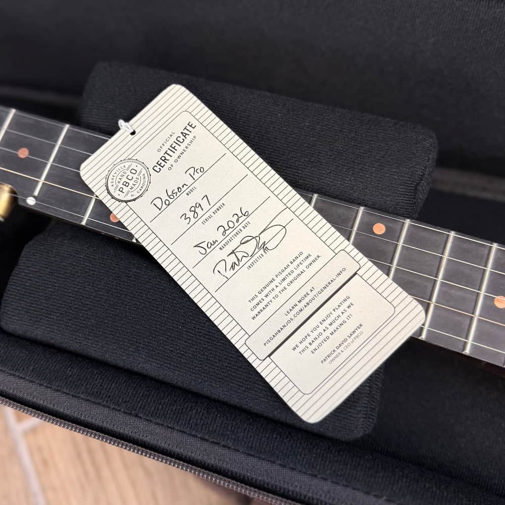 Pisgah Dobson Pro - 12" Curly Maple 5-String Openback S-Scoop Pisgah 5 String Banjos