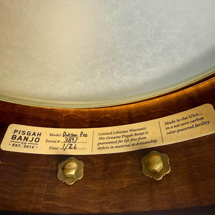 Pisgah Dobson Pro - 12" Curly Maple 5-String Openback S-Scoop Pisgah 5 String Banjos