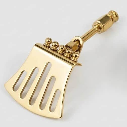 Pisgah Hawk Tail Old-Time Banjo Tailpiece - Raw Brass Pisgah Banjo Part