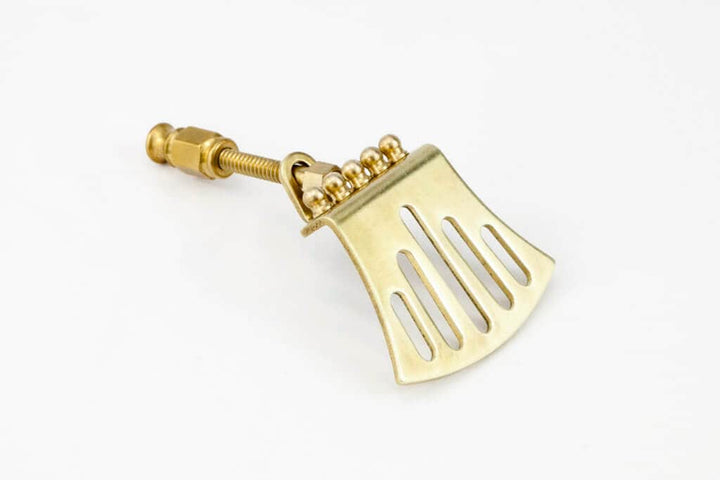 Pisgah Hawk Tail Old-Time Banjo Tailpiece - Raw Brass Pisgah Banjo Part