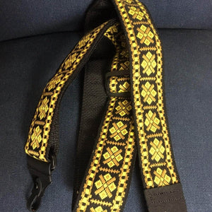 Retro Banjo Strap (BJ15) LM Products Banjo Straps Black & Gold