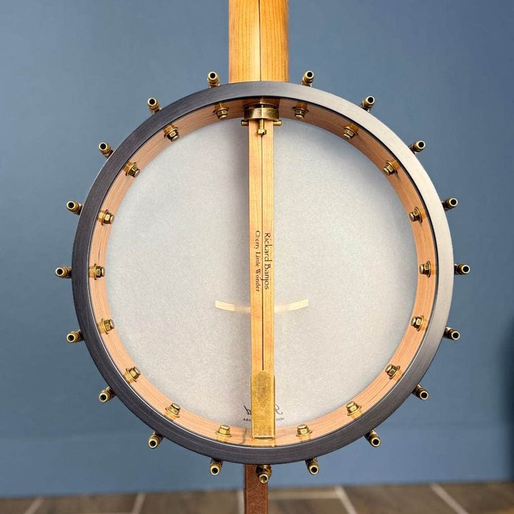 Rickard 11" Cherry Little Wonder Banjo with Antiqued Brass Hardware #1855 Rickard 5 String Banjos