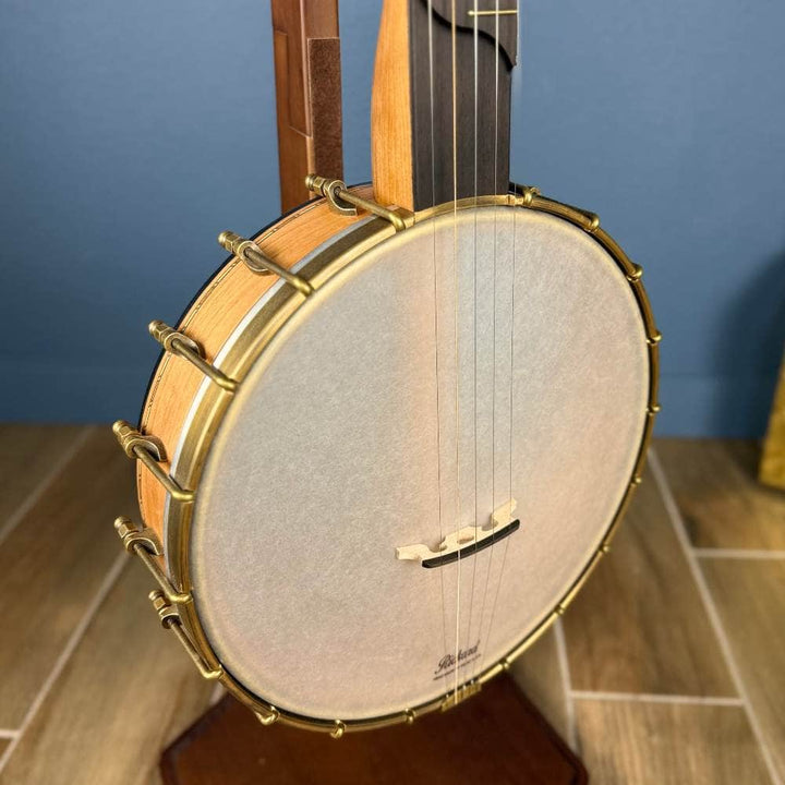 Rickard 11" Cherry Little Wonder Banjo with Antiqued Brass Hardware #1855 Rickard 5 String Banjos
