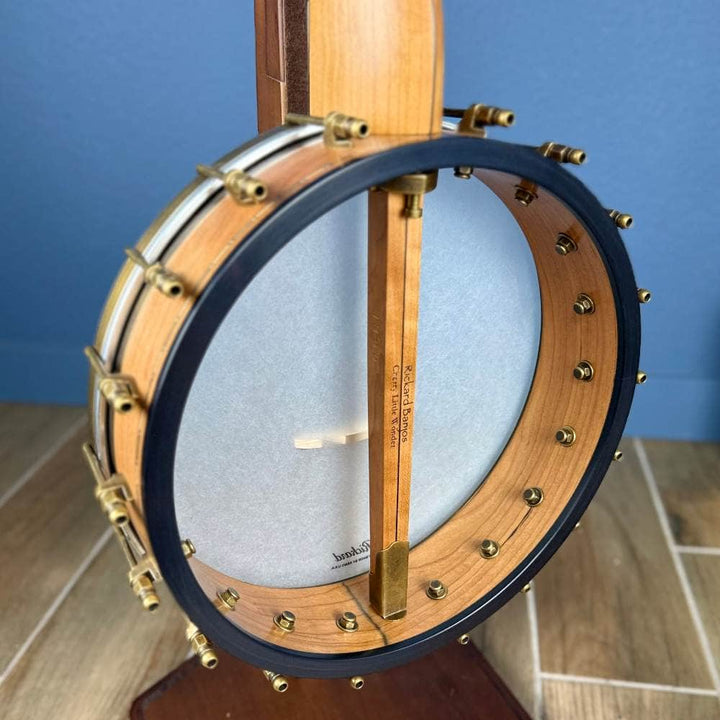 Rickard 11" Cherry Little Wonder Banjo with Antiqued Brass Hardware #1855 Rickard 5 String Banjos