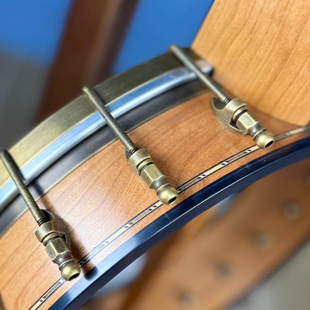 Rickard 11" Cherry Little Wonder Banjo with Antiqued Brass Hardware #1855 Rickard 5 String Banjos