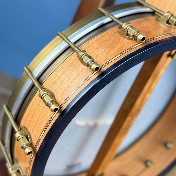 Rickard 11" Cherry Little Wonder Banjo with Antiqued Brass Hardware #1855 Rickard 5 String Banjos