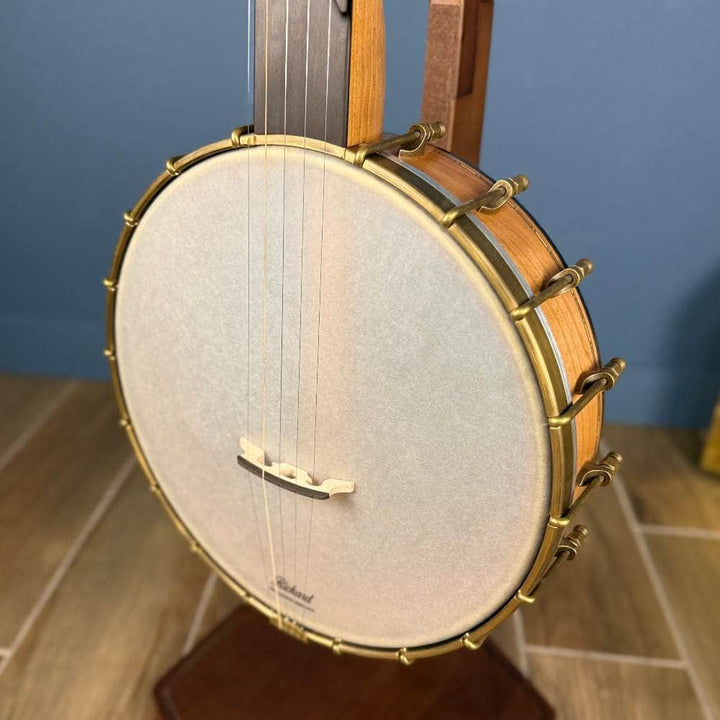 Rickard 11" Cherry Little Wonder Banjo with Antiqued Brass Hardware #1855 Rickard 5 String Banjos