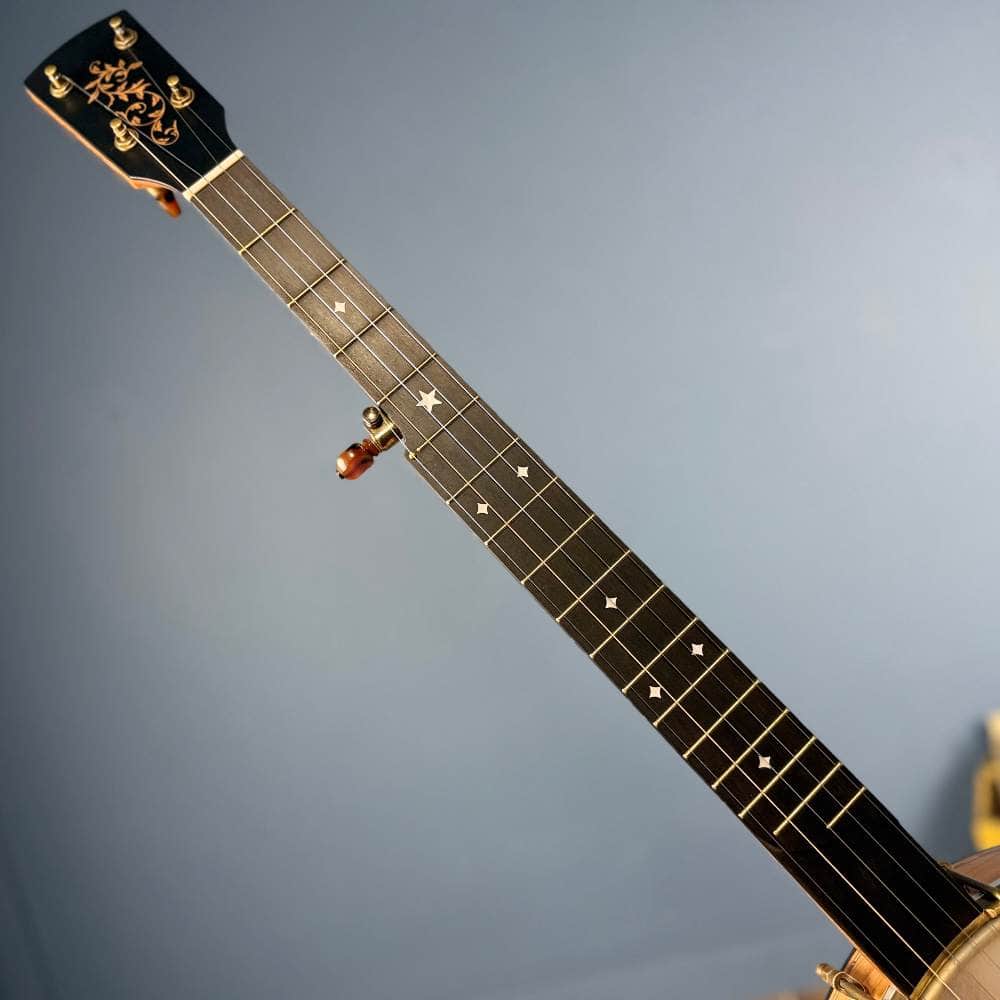 Rickard 11" Cherry Little Wonder Banjo with Antiqued Brass Hardware #1855 Rickard 5 String Banjos