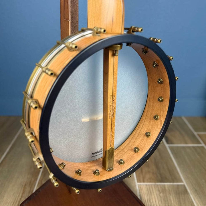 Rickard 11" Cherry Little Wonder Banjo with Antiqued Brass Hardware #1905 Rickard 5 String Banjos