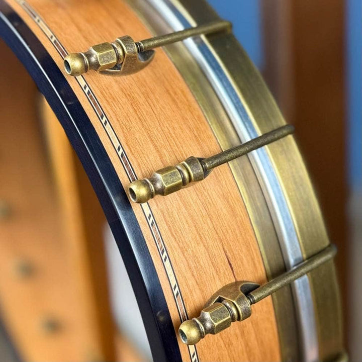 Rickard 11" Cherry Little Wonder Banjo with Antiqued Brass Hardware #1905 Rickard 5 String Banjos