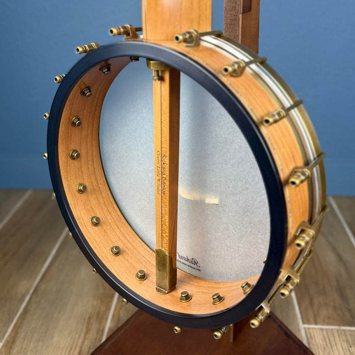 Rickard 11" Cherry Little Wonder Banjo with Antiqued Brass Hardware #1905 Rickard 5 String Banjos