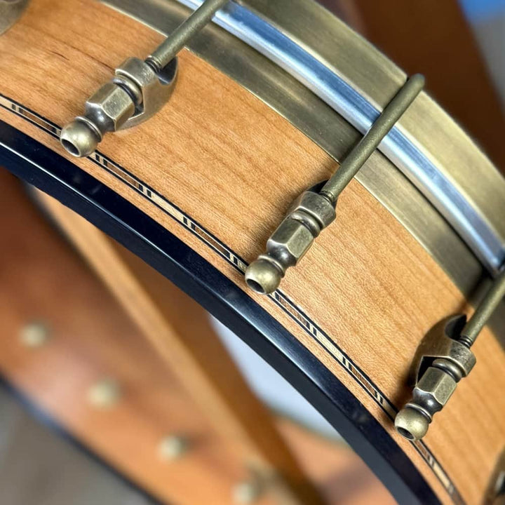 Rickard 11" Cherry Little Wonder Banjo with Antiqued Brass Hardware Rickard 5 String Banjos