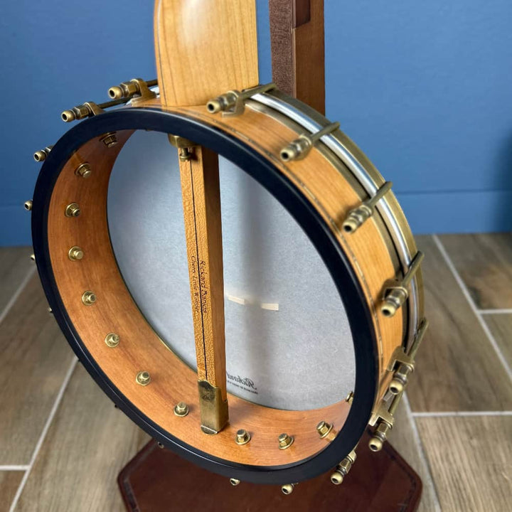Rickard 11" Cherry Little Wonder Banjo with Antiqued Brass Hardware Rickard 5 String Banjos