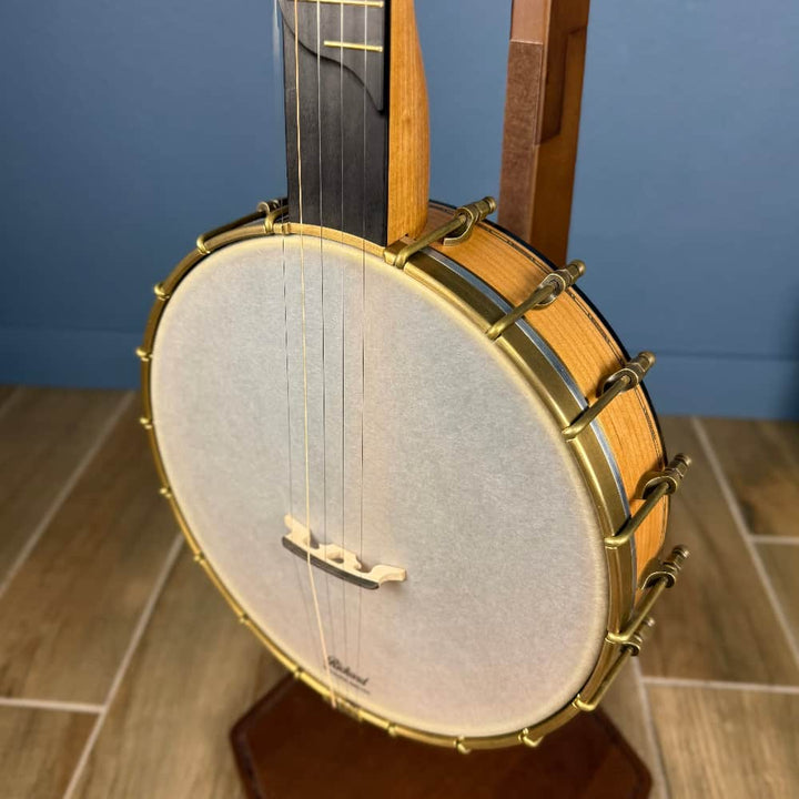 Rickard 11" Cherry Little Wonder Banjo with Antiqued Brass Hardware Rickard 5 String Banjos