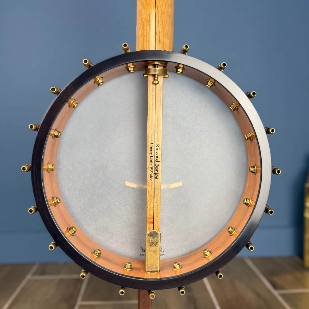 Rickard 11" Cherry Little Wonder Banjo with Antiqued Brass Hardware Rickard 5 String Banjos