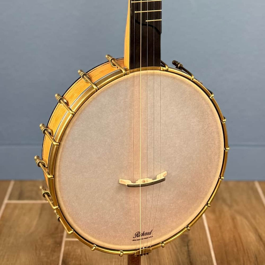 Rickard 11" Cherry Little Wonder Banjo with Antiqued Brass Hardware Rickard 5 String Banjos