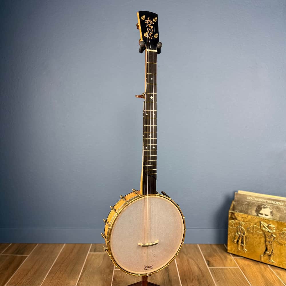 Rickard 11" Cherry Little Wonder Banjo with Antiqued Brass Hardware Rickard 5 String Banjos