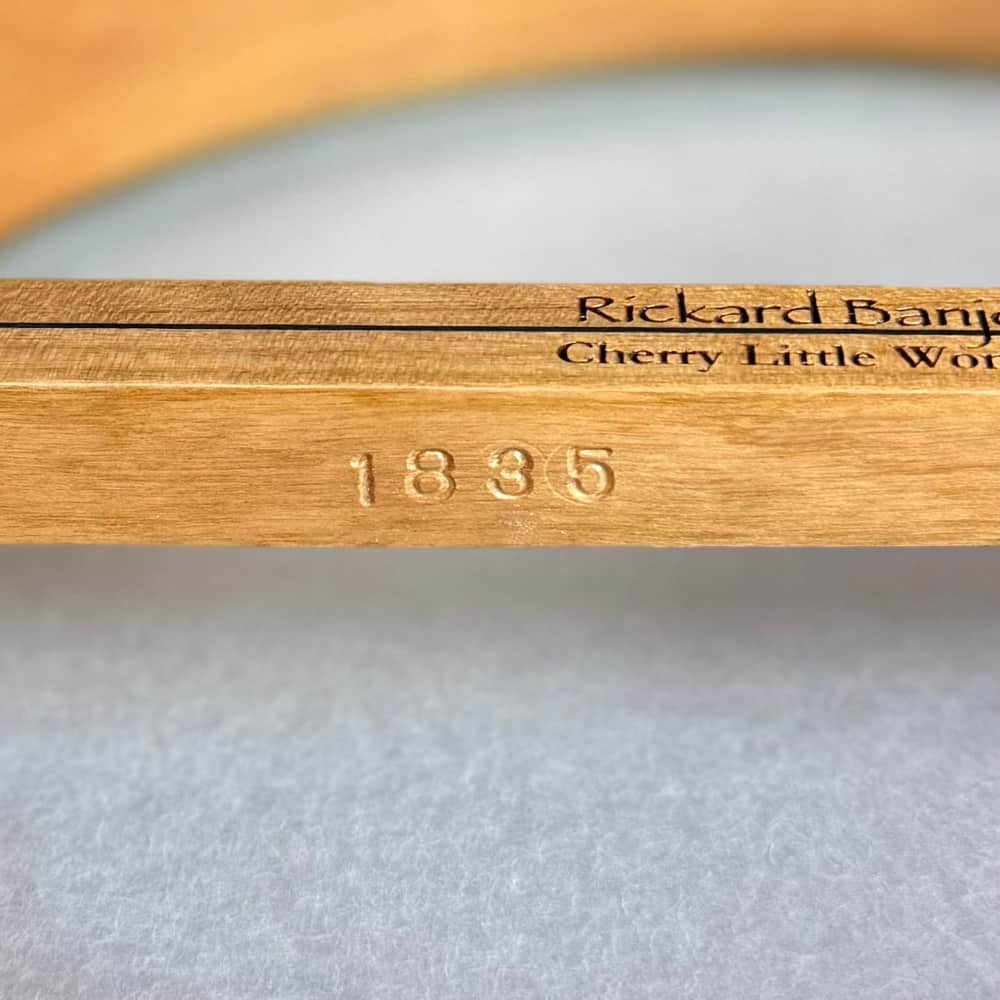 Rickard 11" Cherry Little Wonder Banjo with Antiqued Brass Hardware Rickard 5 String Banjos