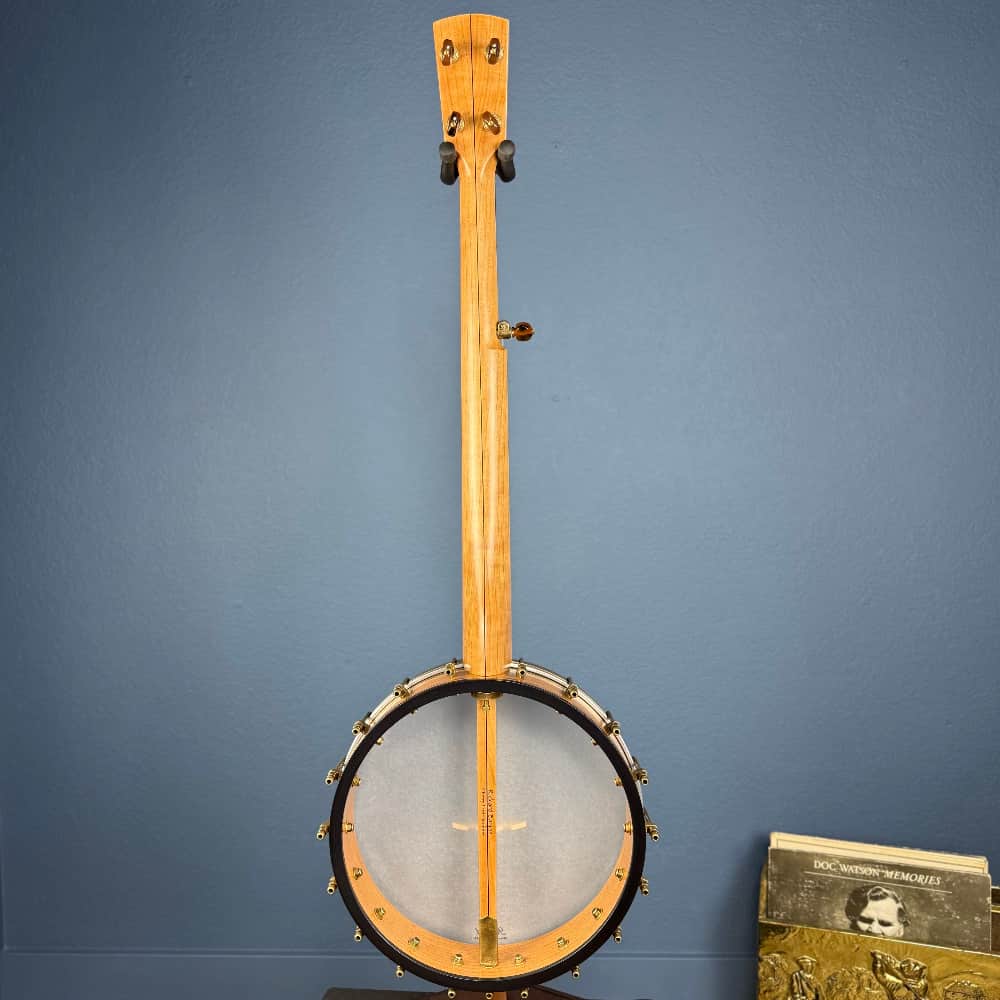 Rickard 12" Cherry Little Wonder Banjo with Antiqued Brass Hardware Rickard 5 String Banjos