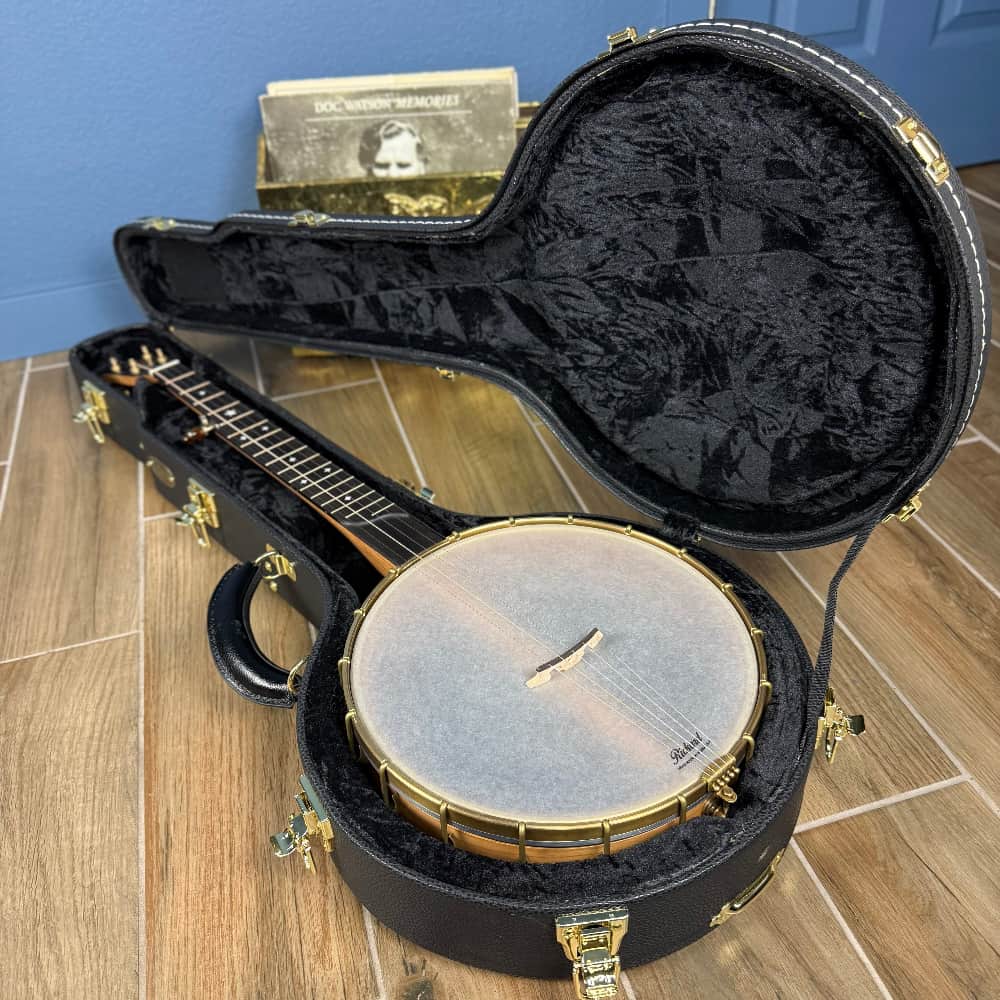 Rickard 12" Cherry Little Wonder Banjo with Antiqued Brass Hardware Rickard 5 String Banjos