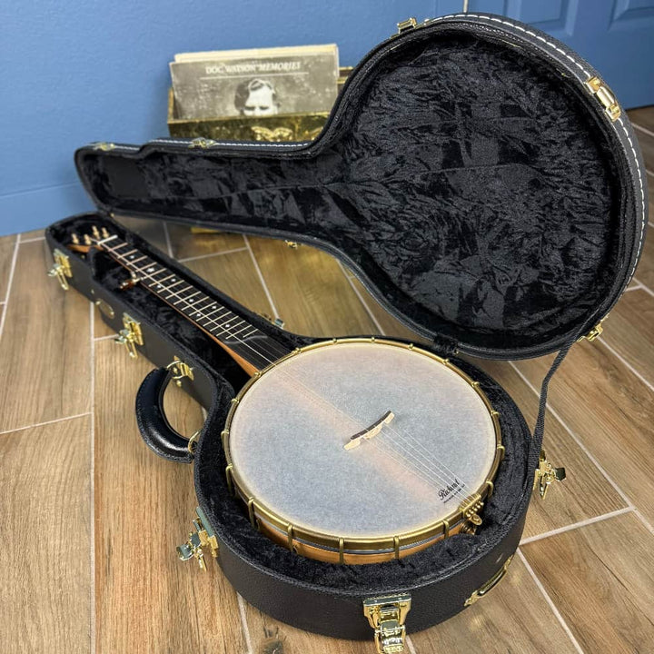 Rickard 12" Cherry Little Wonder Banjo with Antiqued Brass Hardware Rickard 5 String Banjos