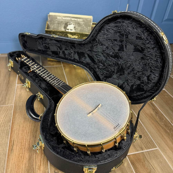 Rickard 12" Cherry Little Wonder Banjo with Antiqued Brass Hardware Rickard 5 String Banjos