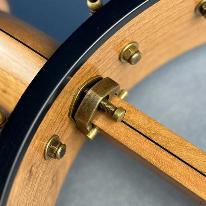 Rickard 12" Cherry Little Wonder Banjo with Antiqued Brass Hardware Rickard 5 String Banjos