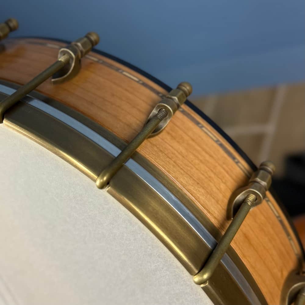 Rickard 12" Cherry Little Wonder Banjo with Antiqued Brass Hardware Rickard 5 String Banjos