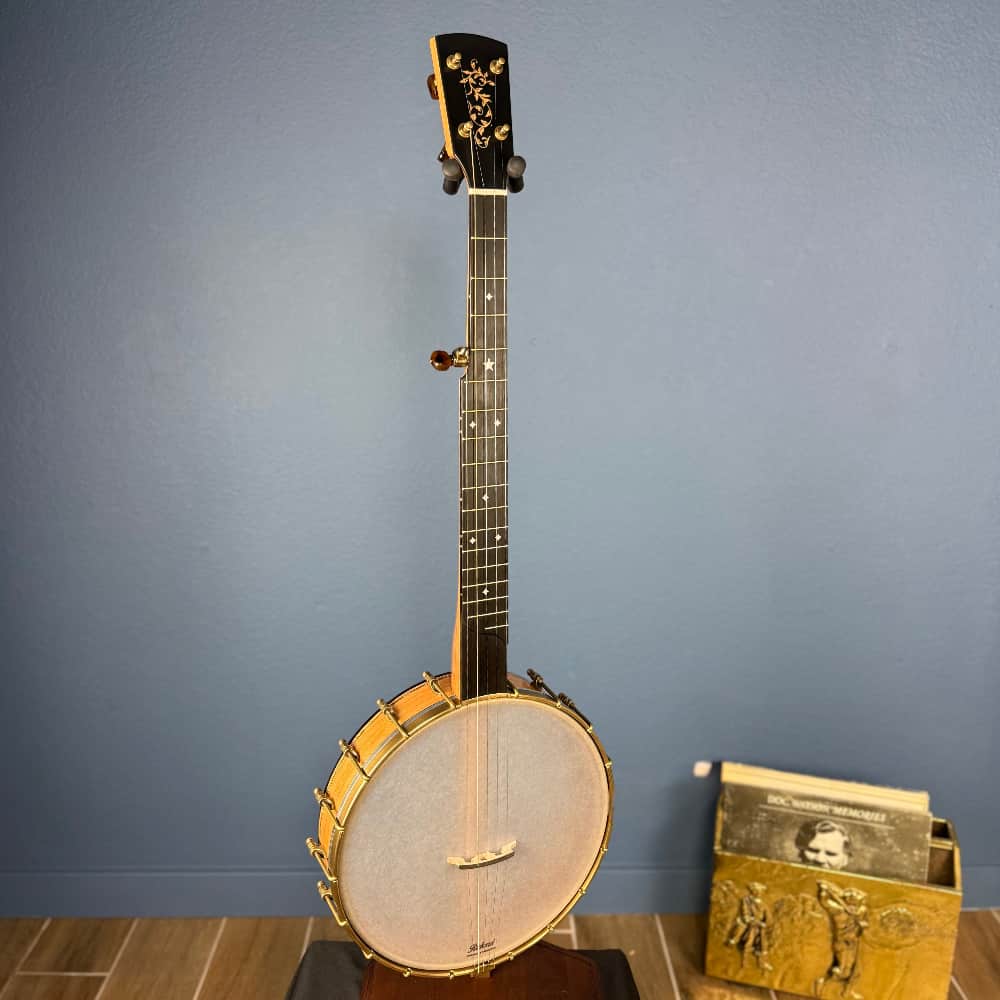Rickard 12" Cherry Little Wonder Banjo with Antiqued Brass Hardware Rickard 5 String Banjos