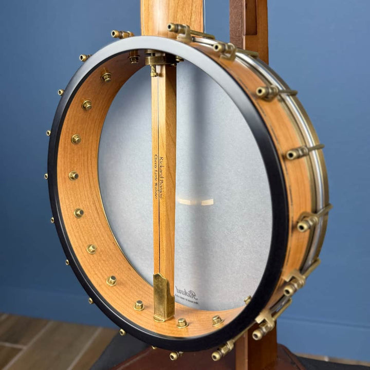 Rickard 12" Cherry Little Wonder Banjo with Antiqued Brass Hardware Rickard 5 String Banjos