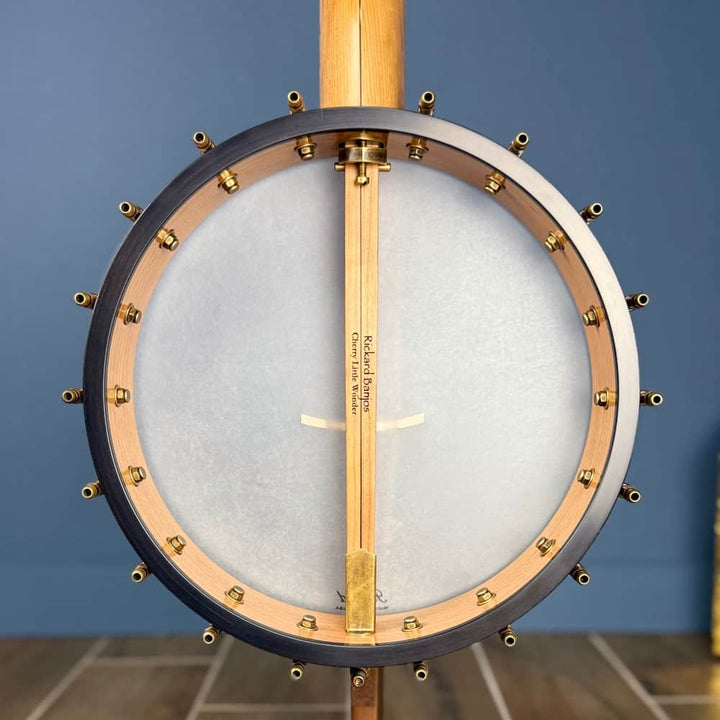 Rickard 12" Cherry Little Wonder Banjo with Antiqued Brass Hardware Rickard 5 String Banjos