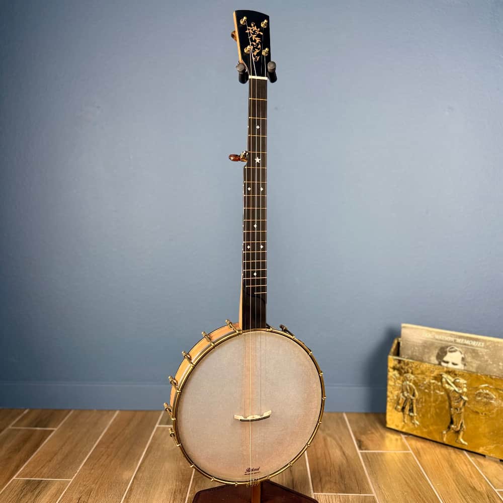 Rickard 12" Cherry Little Wonder Banjo with Antiqued Brass Hardware Rickard 5 String Banjos