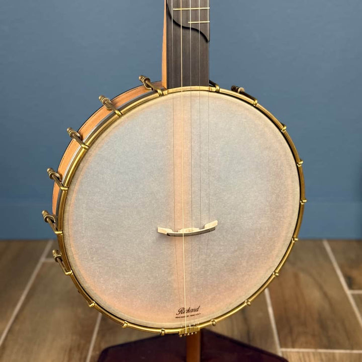 Rickard 12" Cherry Little Wonder Banjo with Antiqued Brass Hardware Rickard 5 String Banjos