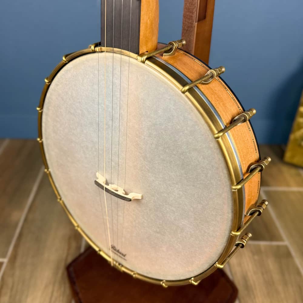 Rickard 12" Cherry Little Wonder Banjo with Antiqued Brass Hardware Rickard 5 String Banjos