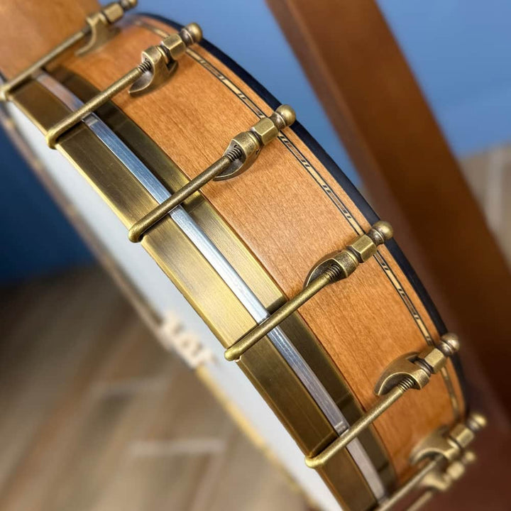 Rickard 12" Cherry Little Wonder Banjo with Antiqued Brass Hardware Rickard 5 String Banjos