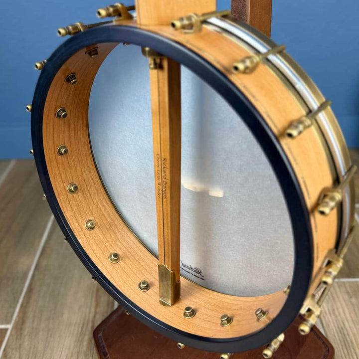 Rickard 12" Cherry Little Wonder Banjo with Antiqued Brass Hardware Rickard 5 String Banjos