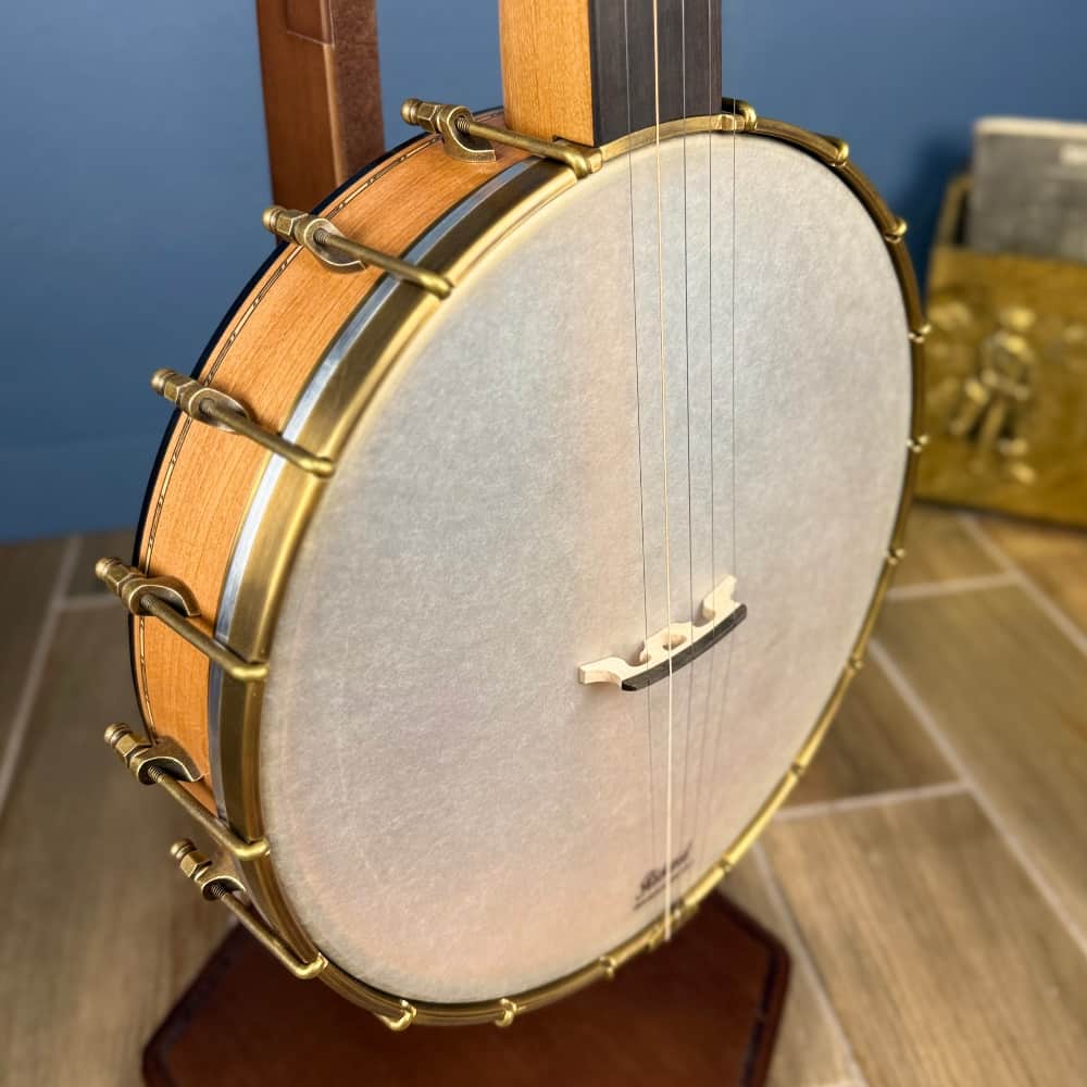 Rickard 12" Cherry Little Wonder Banjo with Antiqued Brass Hardware Rickard 5 String Banjos