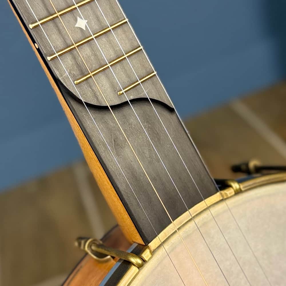Rickard 12" Cherry Little Wonder Banjo with Antiqued Brass Hardware Rickard 5 String Banjos