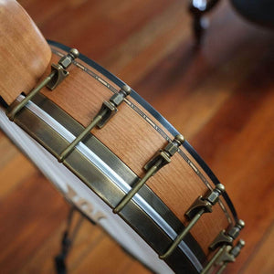 Rickard 12" Cherry Little Wonder Banjo with Antiqued Brass Hardware Rickard String Instruments