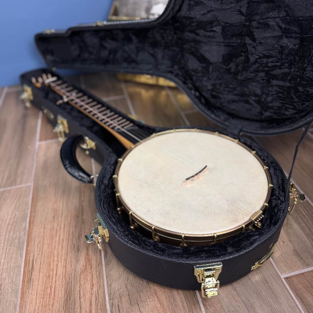 Rickard Custom 12' Brass Spunover Rim Banjo with Goat Skin Head Rickard 5 String Banjos