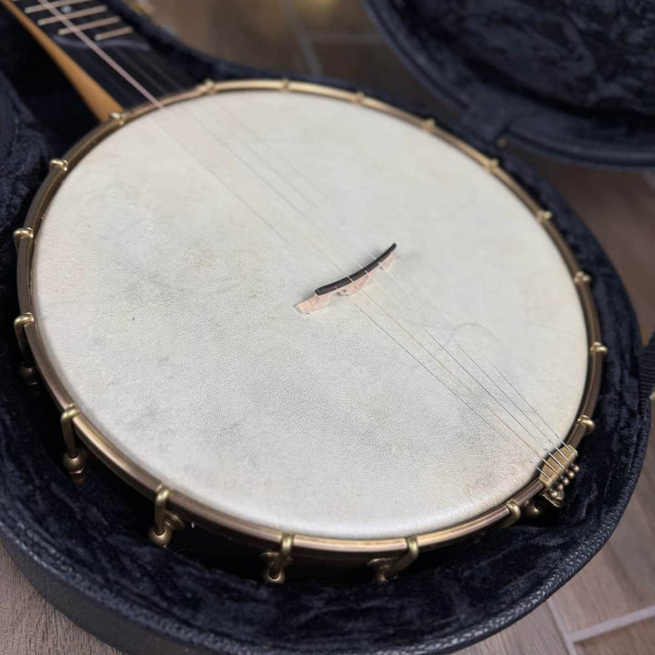 Rickard Custom 12' Brass Spunover Rim Banjo with Goat Skin Head Rickard 5 String Banjos