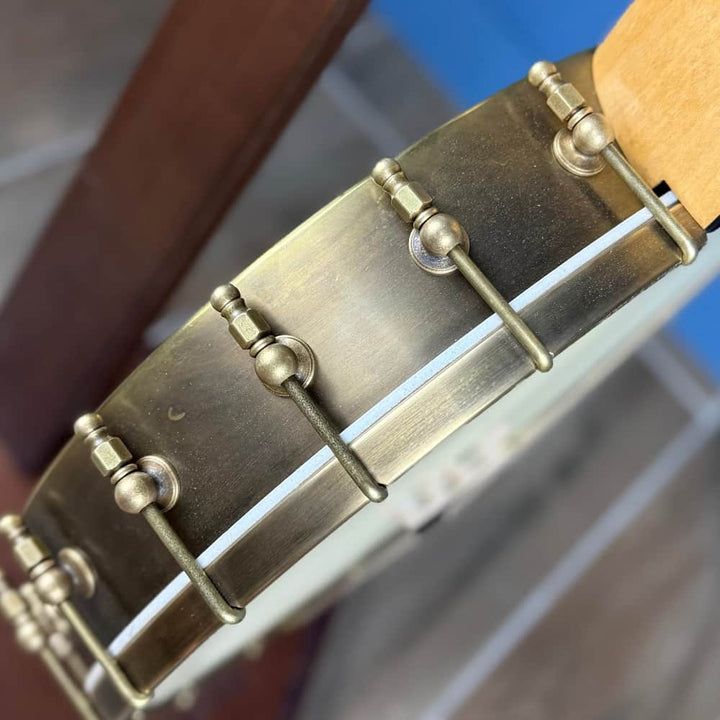 Rickard Custom 12' Brass Spunover Rim Banjo with Goat Skin Head Rickard 5 String Banjos