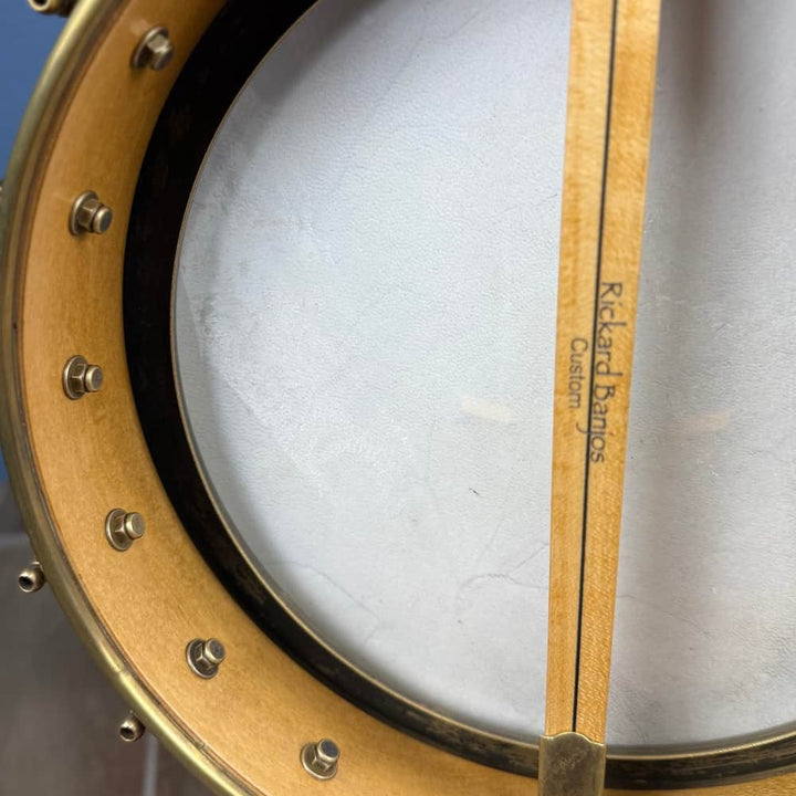 Rickard Custom 12' Brass Spunover Rim Banjo with Goat Skin Head Rickard 5 String Banjos