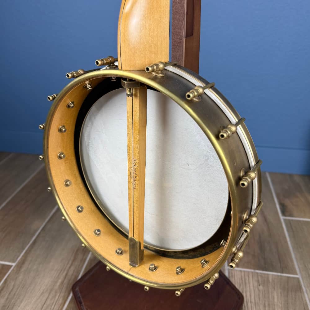 Rickard Custom 12' Brass Spunover Rim Banjo with Goat Skin Head Rickard 5 String Banjos
