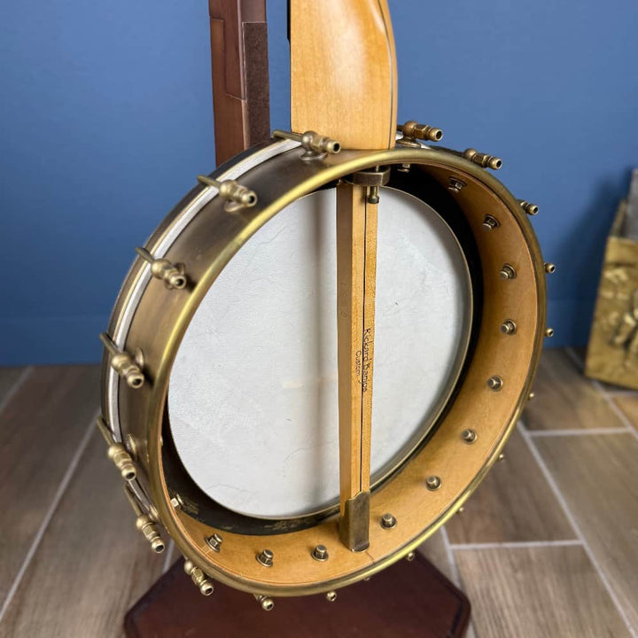 Rickard Custom 12' Brass Spunover Rim Banjo with Goat Skin Head Rickard 5 String Banjos