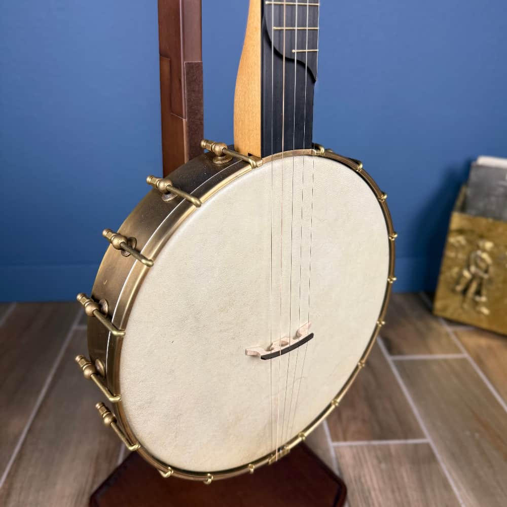 Rickard Custom 12' Brass Spunover Rim Banjo with Goat Skin Head Rickard 5 String Banjos