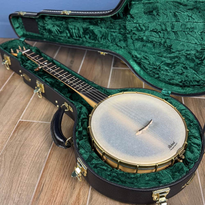Rickard Dobson 11" Banjo with Antiqued Brass Hardware Rickard 5 String Banjos