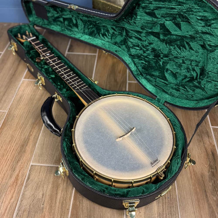 Rickard Dobson 12" Banjo with Antiqued Brass Hardware Rickard 5 String Banjos