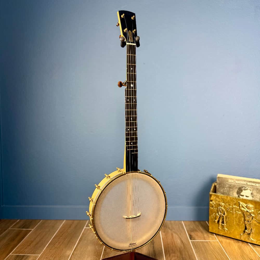 Rickard Dobson 12" Banjo with Antiqued Brass Hardware Rickard 5 String Banjos